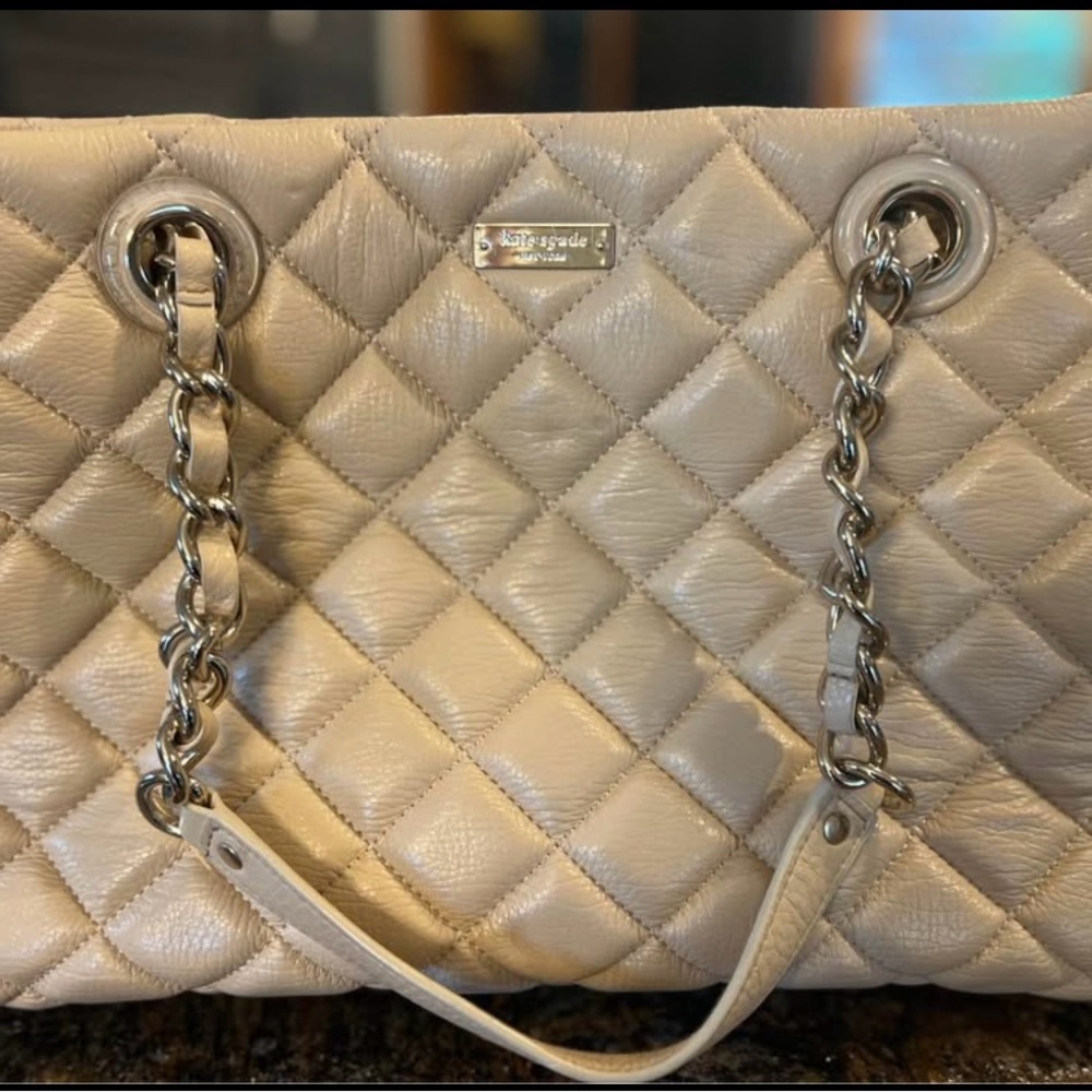 Kate Spade Quilted Cream Shoulder Bag